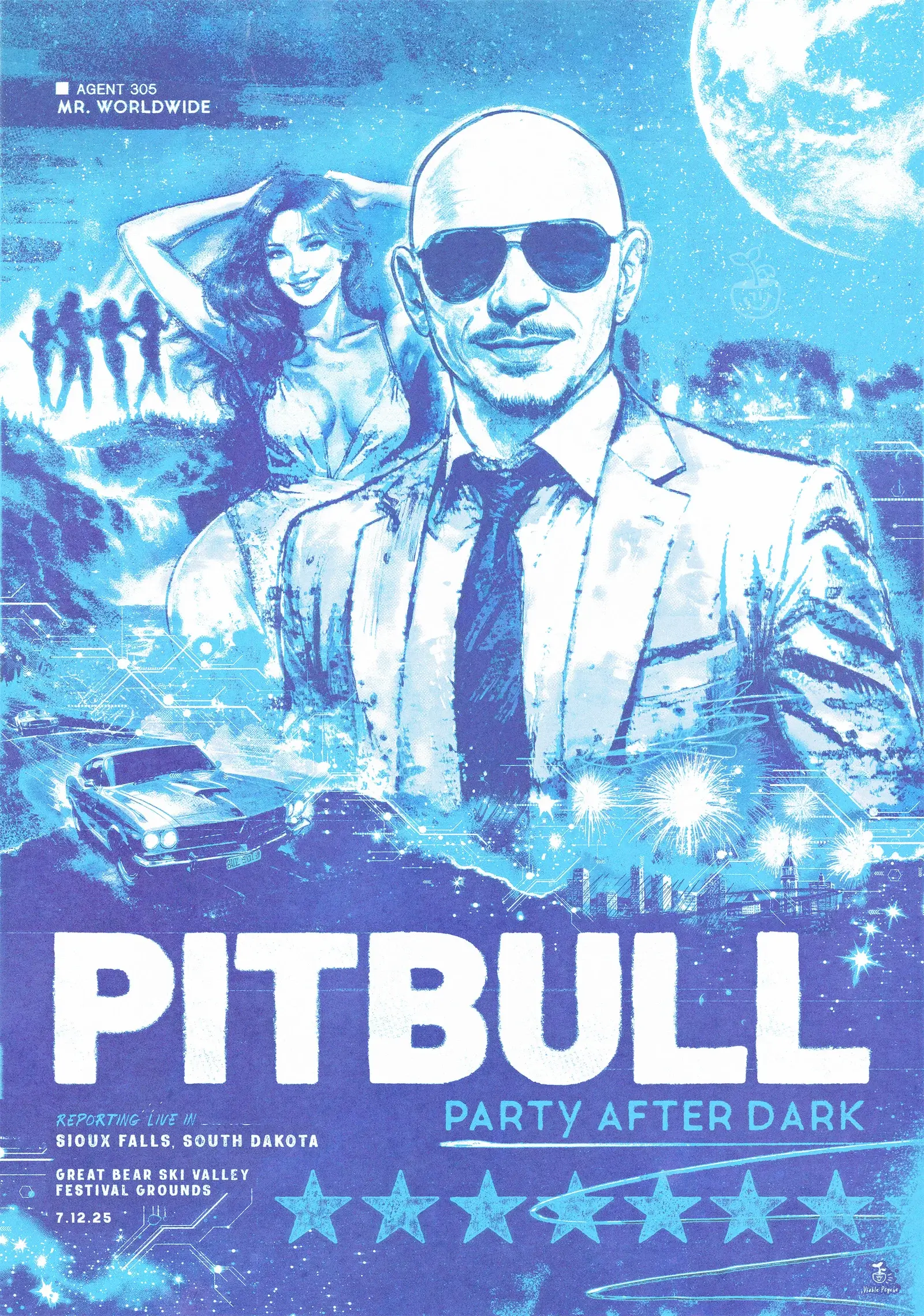 Pitbull Sioux Falls Posters