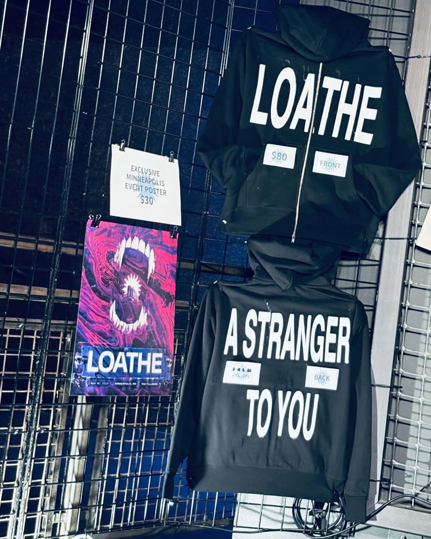 loathe merch table mn